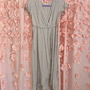 Wrap front maternity dress